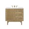 James Martin Vanities Laurent 36in Single Vanity, Light Natural Oak w/ 3 CM White Zeus Top 545-V36-LNO-3WZ - alternate 4